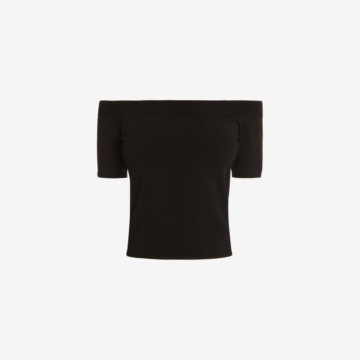 ALEXANDER MCQUEEN - Off-The-Shoulder Knit Top - Item 669510Q1AV4
